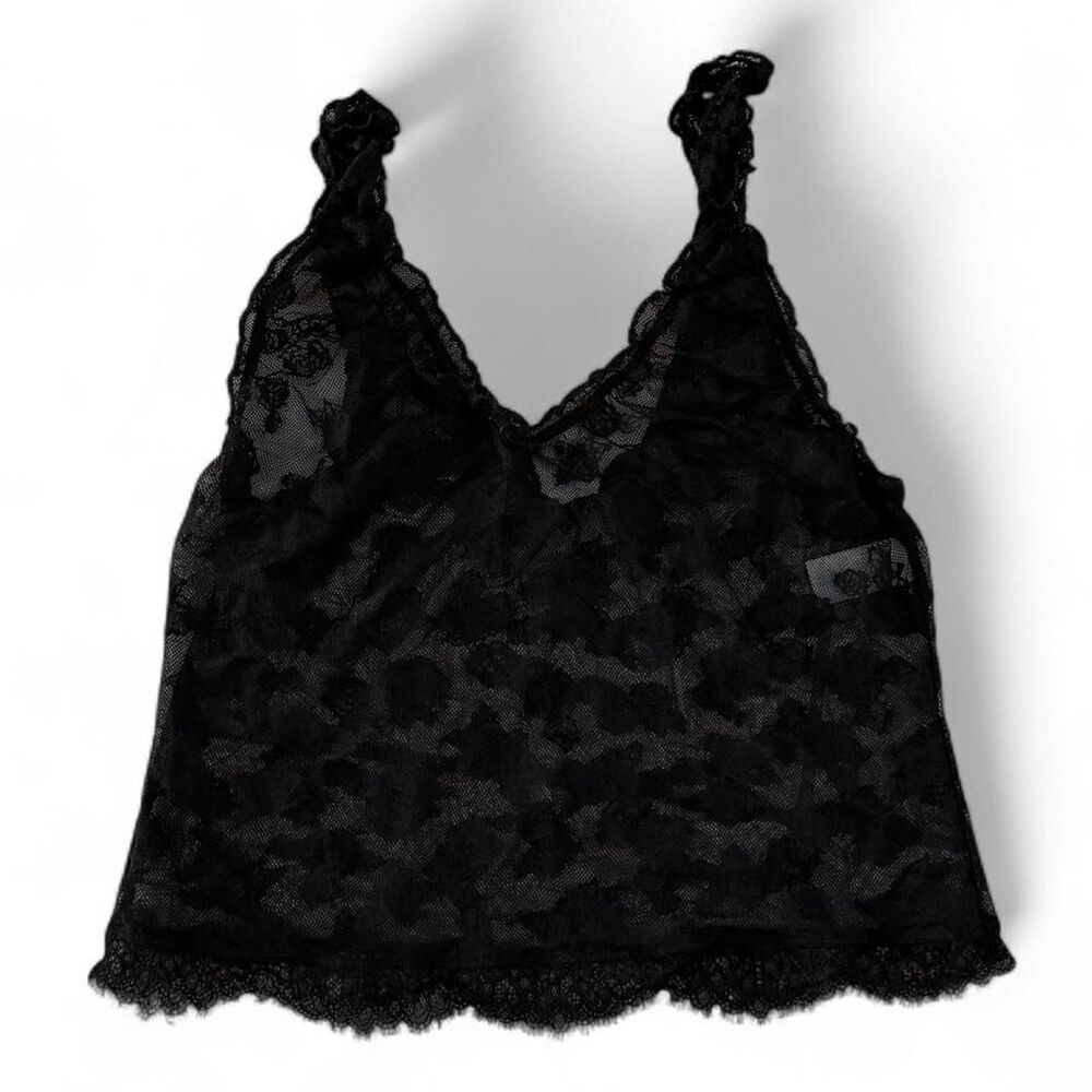 Aerie Y2K Floral Sheer Lace V Neck Cami Tank - Size Medium